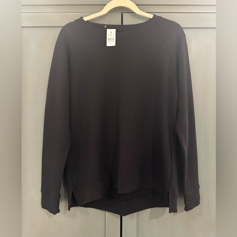 Lou and grey black side slit tunic sweatshirt